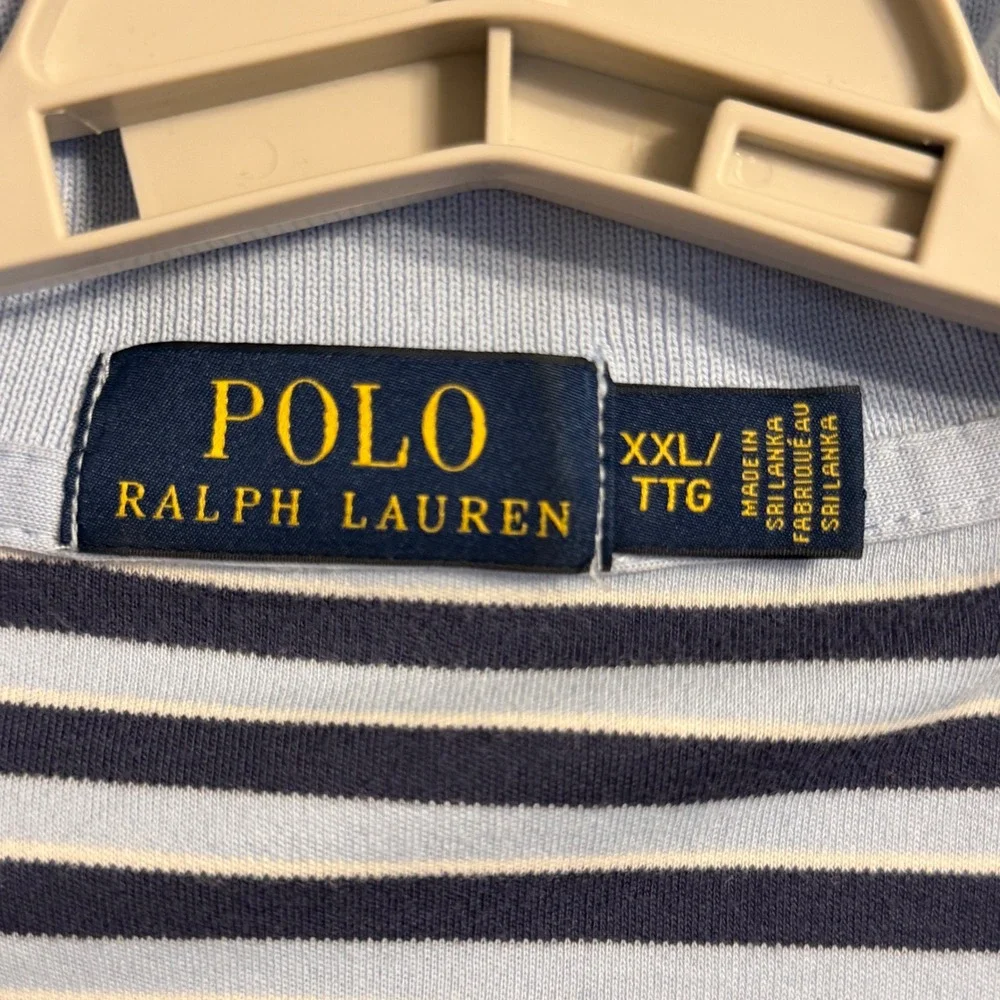 Polo‎ Ralph Lauren Striped Polo Shirt Mens XXL Preppy Coastal Old Money Nautical